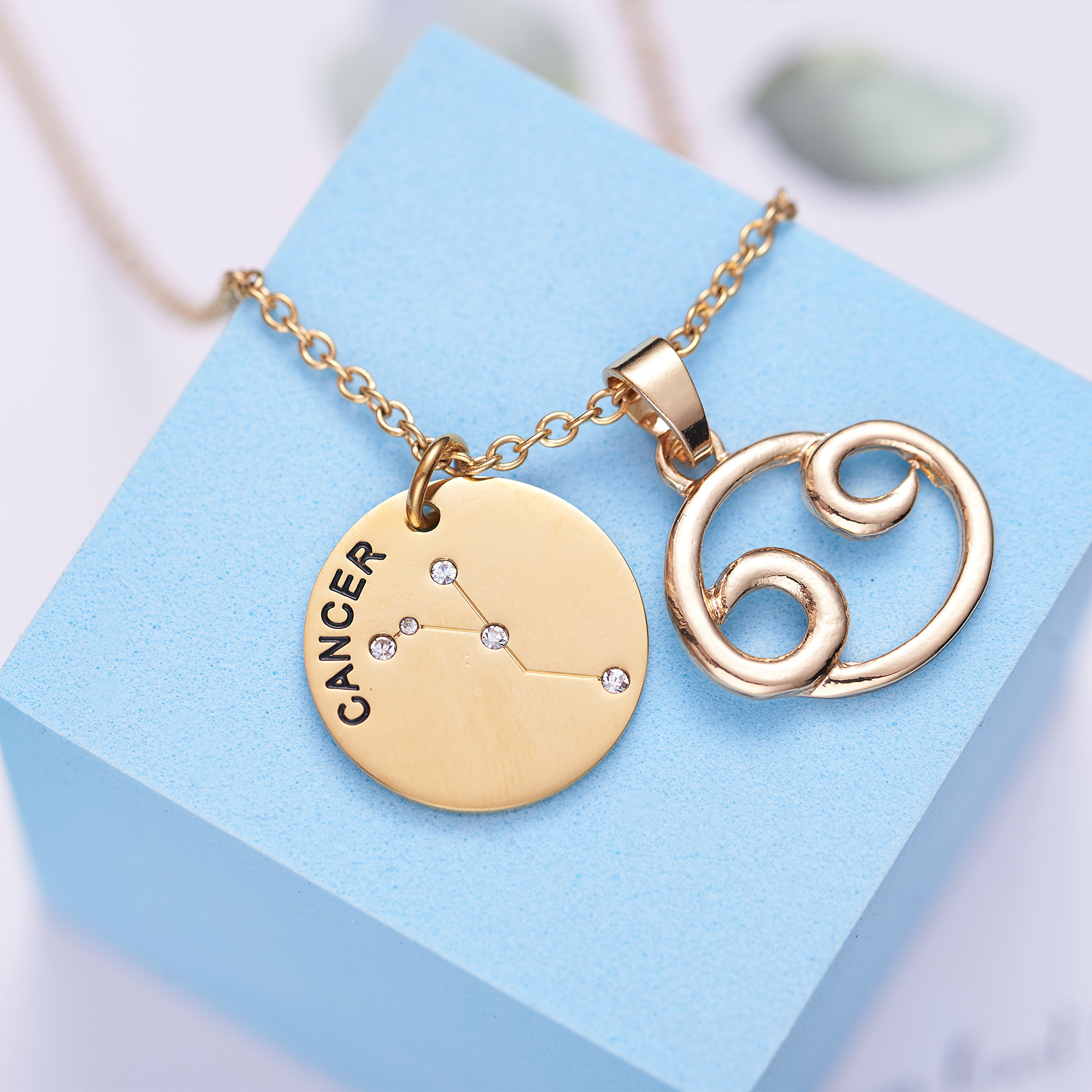LParkin 12 Constellation Astrology Necklaces Zodiac Gifts Dainty Horoscope Gold Plated Necklace for Women Men Gift Jewelry