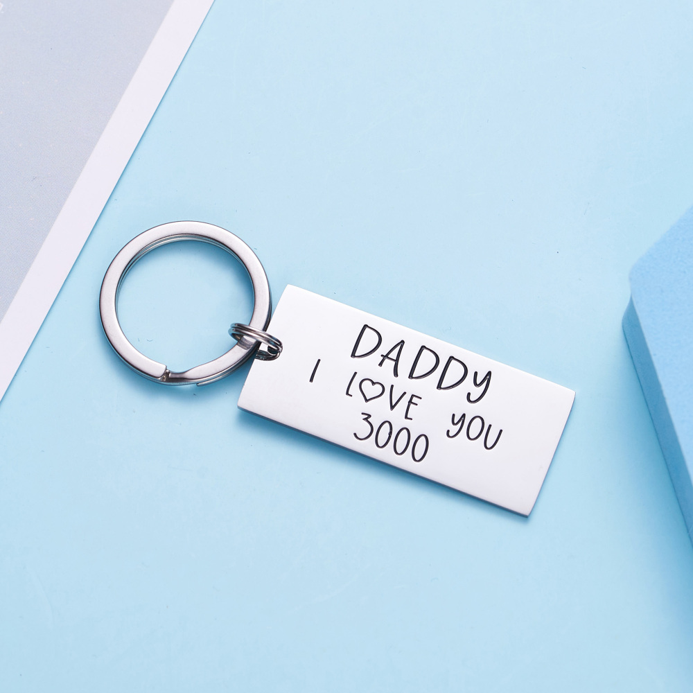 LParkin I Love You 3000 Keychain Grandpa/Dad/Daddy Stainless Steel Avengers Keychain Avenger Fan Iron Man Inspire
