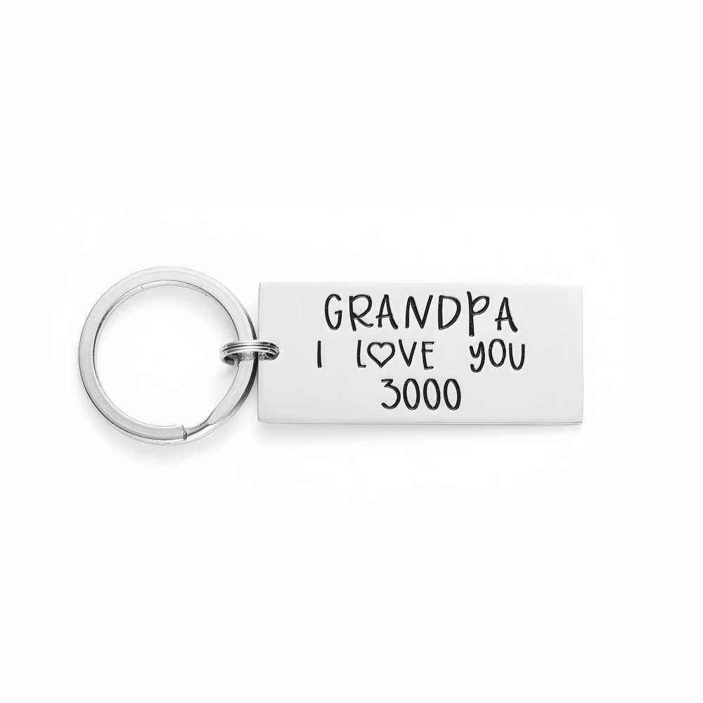LParkin I Love You 3000 Keychain Grandpa/Dad/Daddy Stainless Steel Avengers Keychain Avenger Fan Iron Man Inspire