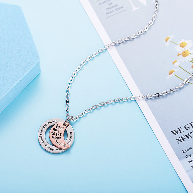LParkin The Love Between Grandmother and Granddaughter is Forever Necklace