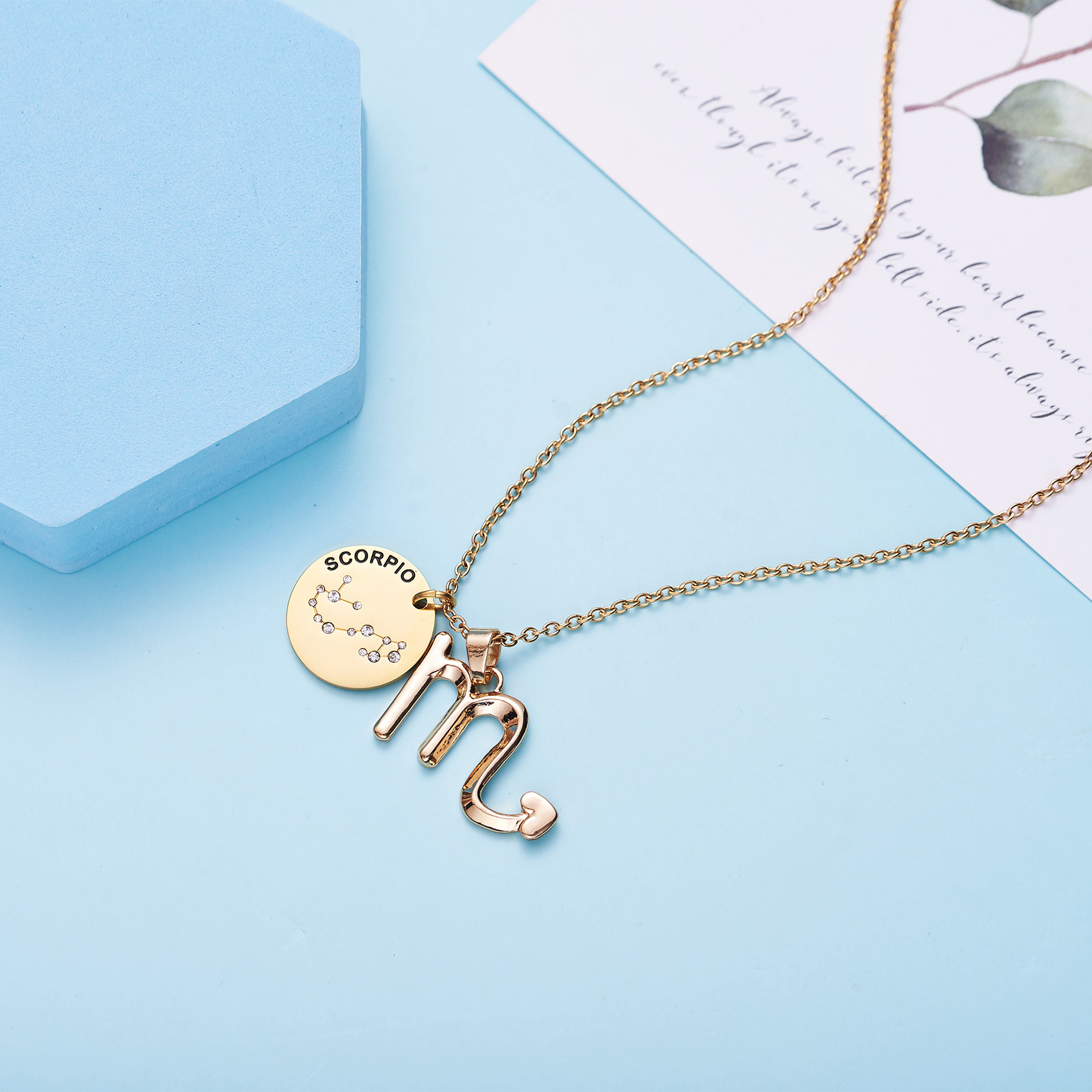 LParkin 12 Constellation Astrology Necklaces Zodiac Gifts Dainty Horoscope Gold Plated Necklace for Women Men Gift Jewelry