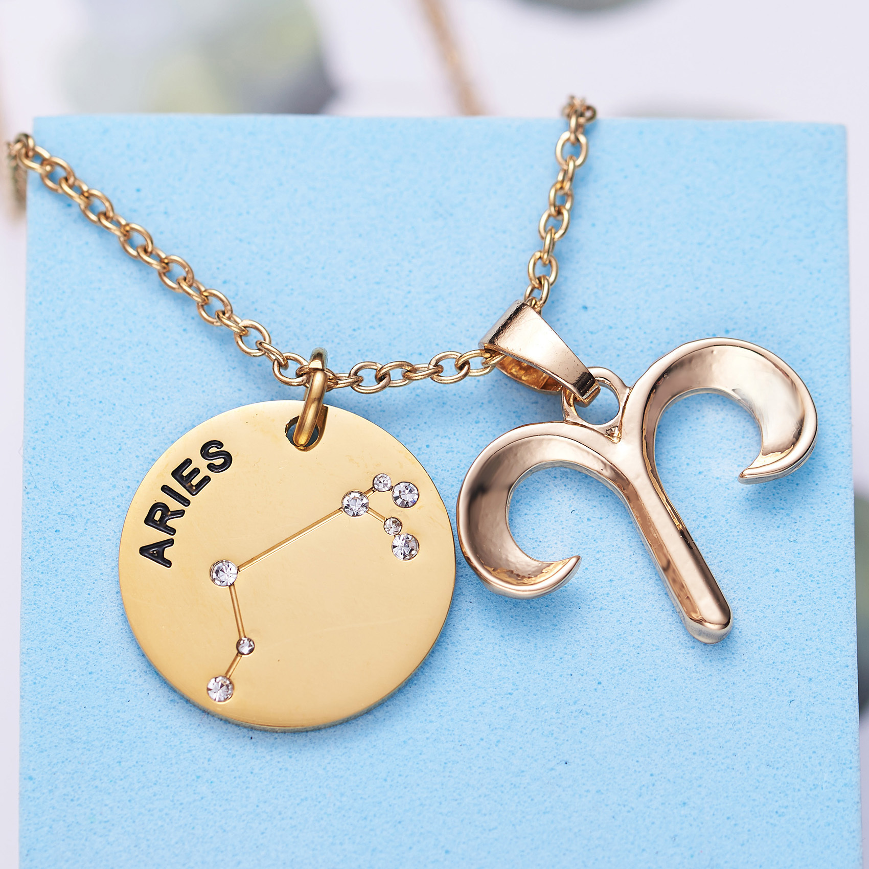 LParkin 12 Constellation Astrology Necklaces Zodiac Gifts Dainty Horoscope Gold Plated Necklace for Women Men Gift Jewelry