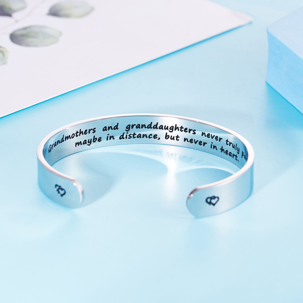 LParkin Grandma Granddaughter Bracelet Gifts from Granddaughter Grandmothers and Granddaughters Never Truly Part Maybe in Distance But Never in Heart
