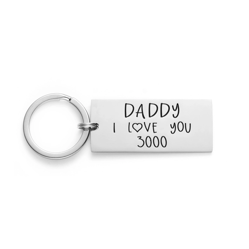 LParkin I Love You 3000 Keychain Grandpa/Dad/Daddy Stainless Steel Avengers Keychain Avenger Fan Iron Man Inspire