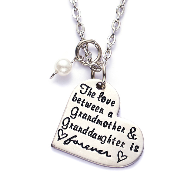 LParkin The Love Between Grandmother and Granddaughter is Forever Necklace