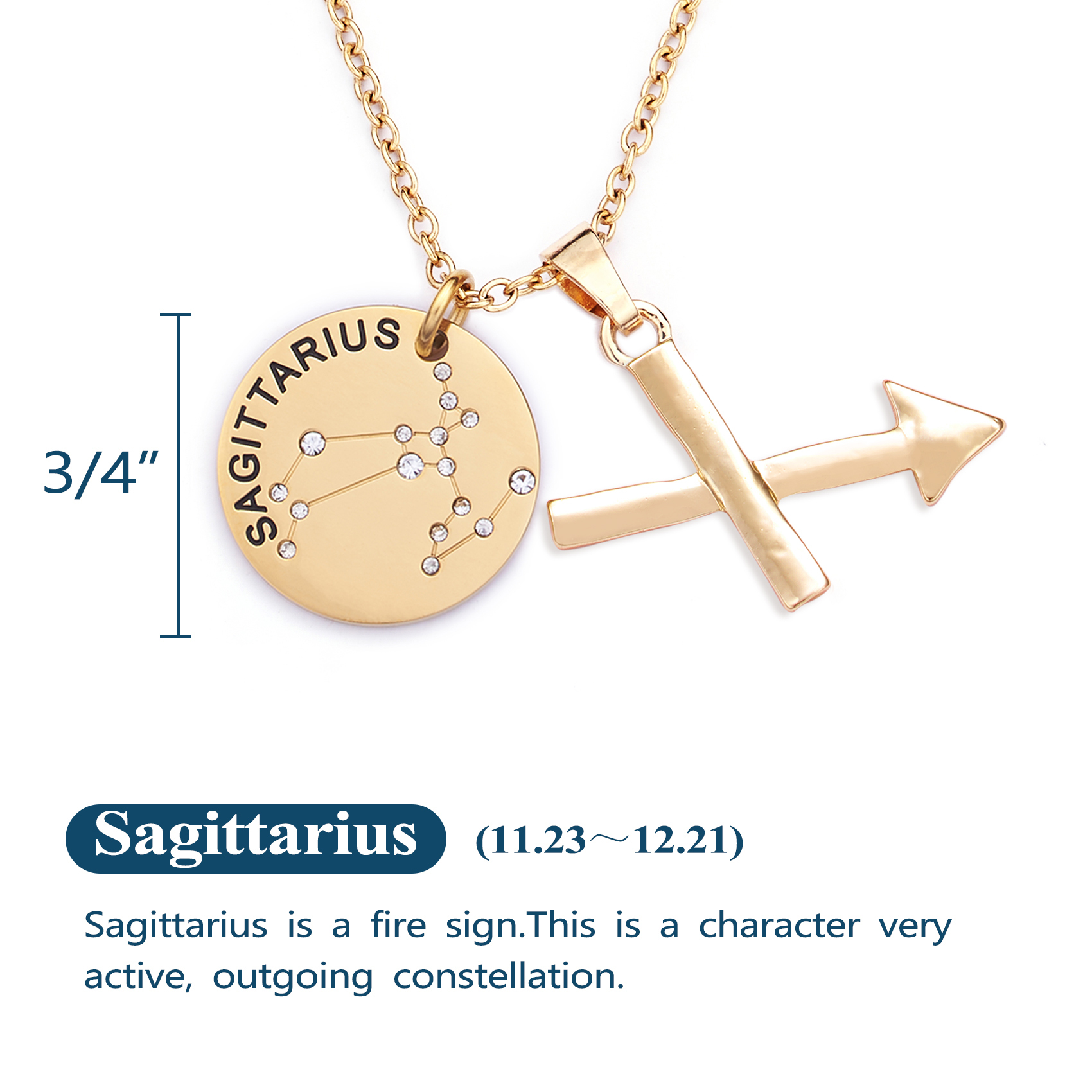 LParkin 12 Constellation Astrology Necklaces Zodiac Gifts Dainty Horoscope Gold Plated Necklace for Women Men Gift Jewelry