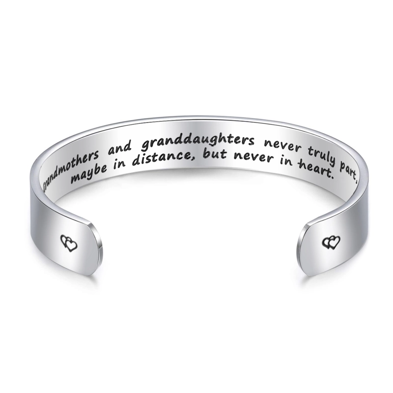 LParkin Grandma Granddaughter Bracelet Gifts from Granddaughter Grandmothers and Granddaughters Never Truly Part Maybe in Distance But Never in Heart