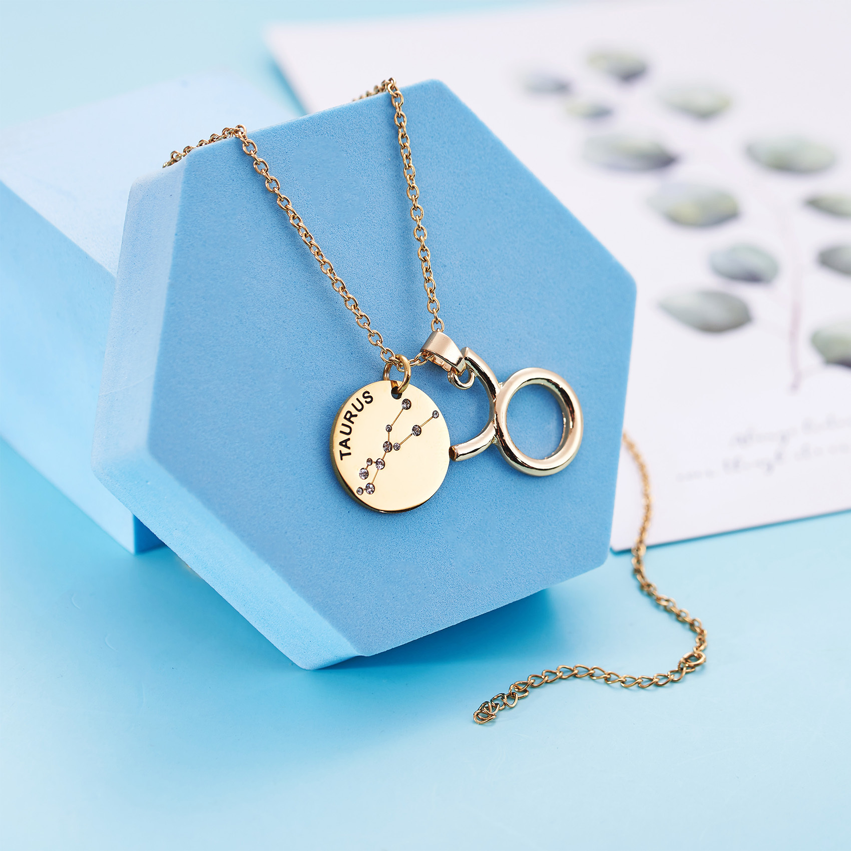 LParkin 12 Constellation Astrology Necklaces Zodiac Gifts Dainty Horoscope Gold Plated Necklace for Women Men Gift Jewelry