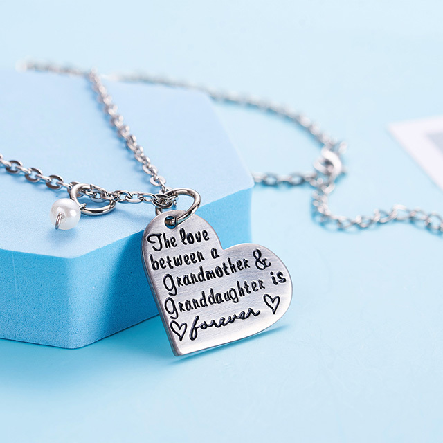 LParkin The Love Between Grandmother and Granddaughter is Forever Necklace