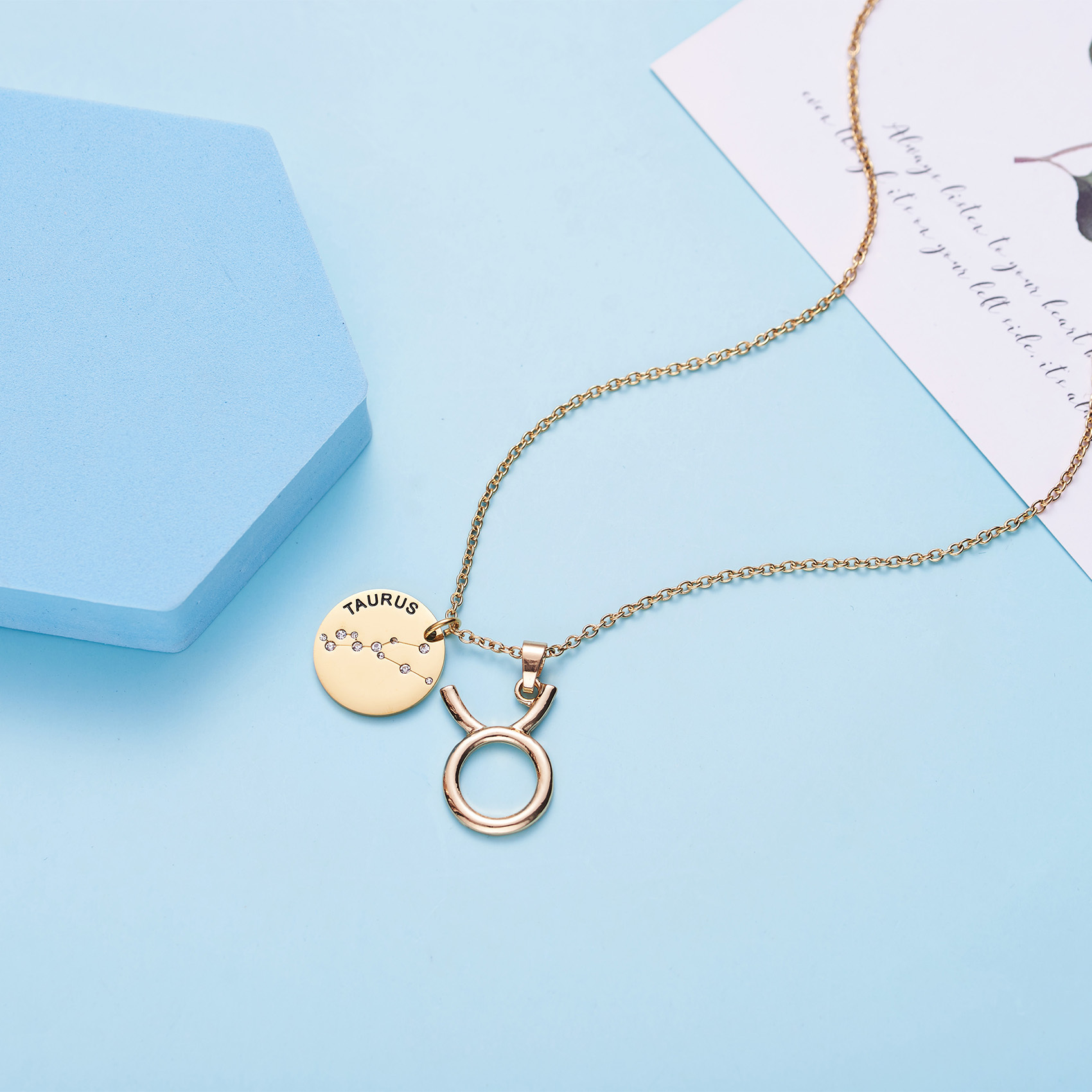 LParkin 12 Constellation Astrology Necklaces Zodiac Gifts Dainty Horoscope Gold Plated Necklace for Women Men Gift Jewelry