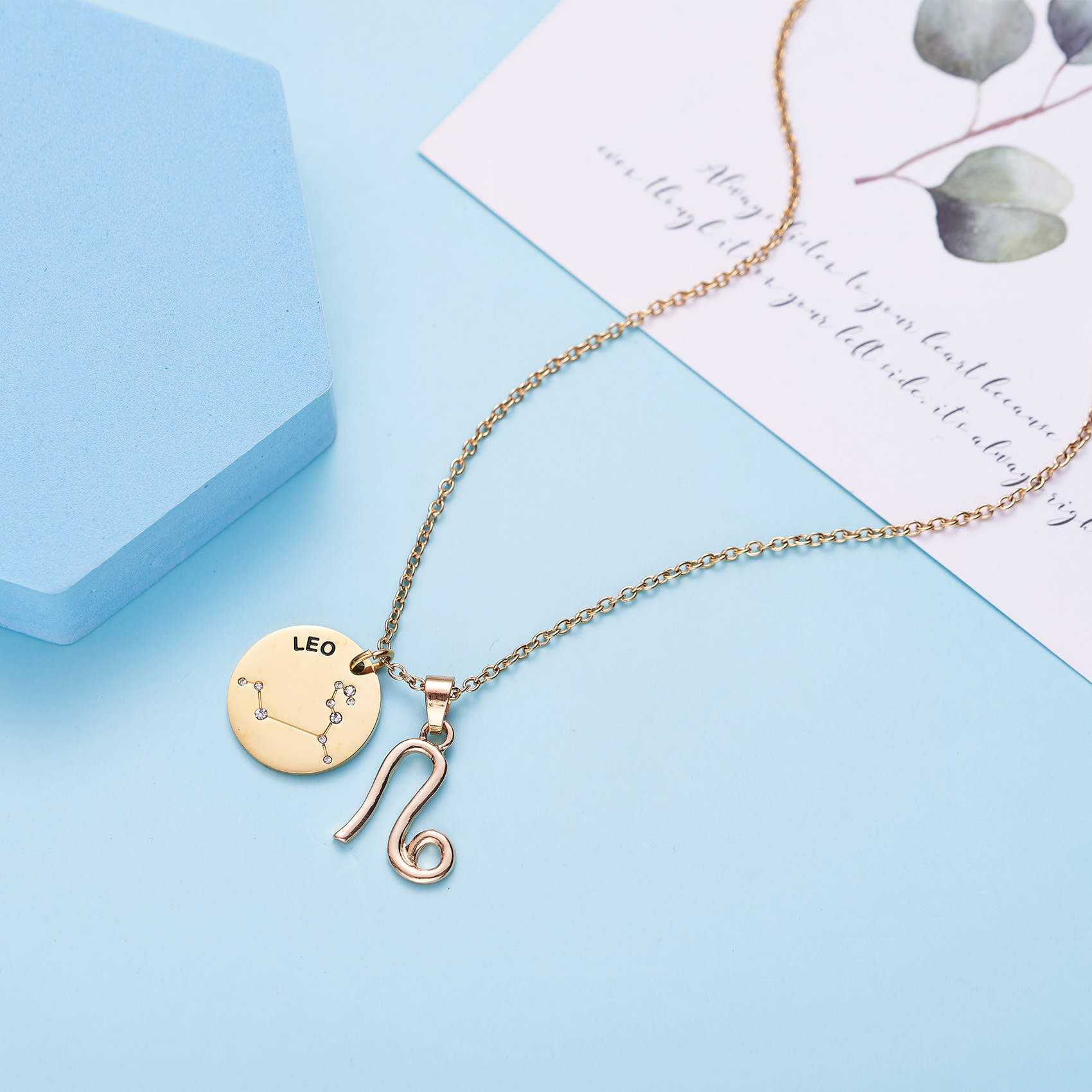 LParkin 12 Constellation Astrology Necklaces Zodiac Gifts Dainty Horoscope Gold Plated Necklace for Women Men Gift Jewelry