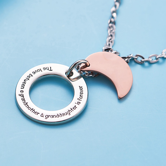 LParkin The Love Between Grandmother and Granddaughter is Forever Necklace