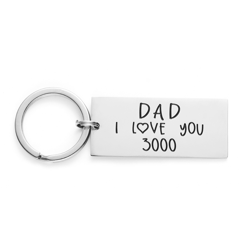 LParkin I Love You 3000 Keychain Grandpa/Dad/Daddy Stainless Steel Avengers Keychain Avenger Fan Iron Man Inspire