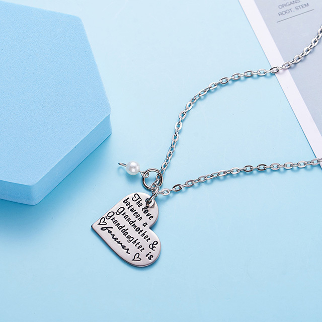 LParkin The Love Between Grandmother and Granddaughter is Forever Necklace