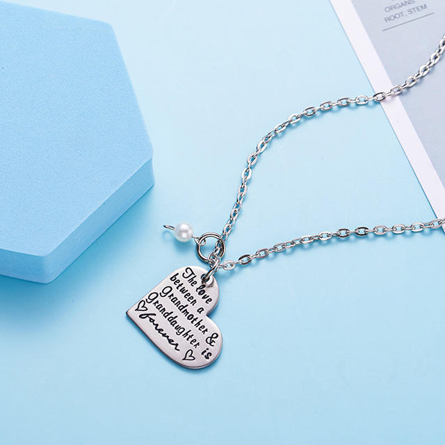LParkin The Love Between Grandmother and Granddaughter is Forever Necklace