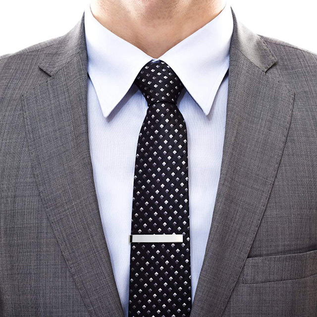 LParkin May The Force Be with You Tie Clip Star Wars Fan Gift Funny Gift Stainless Steel Polished Finish Tie Clips Men Women