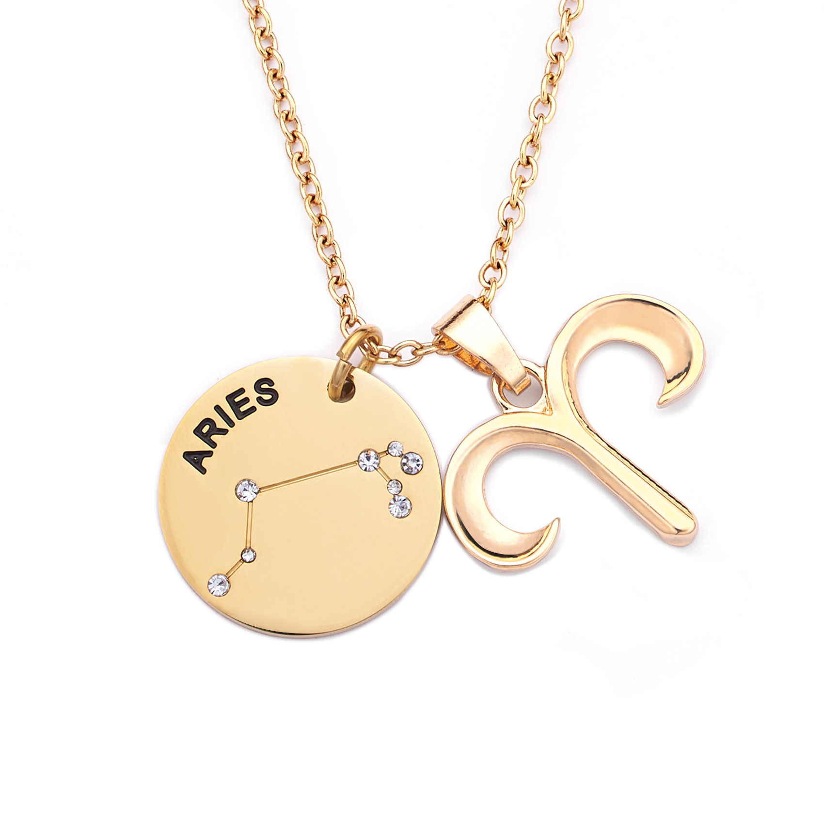 LParkin 12 Constellation Astrology Necklaces Zodiac Gifts Dainty Horoscope Gold Plated Necklace for Women Men Gift Jewelry