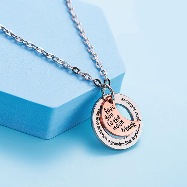 LParkin The Love Between Grandmother and Granddaughter is Forever Necklace