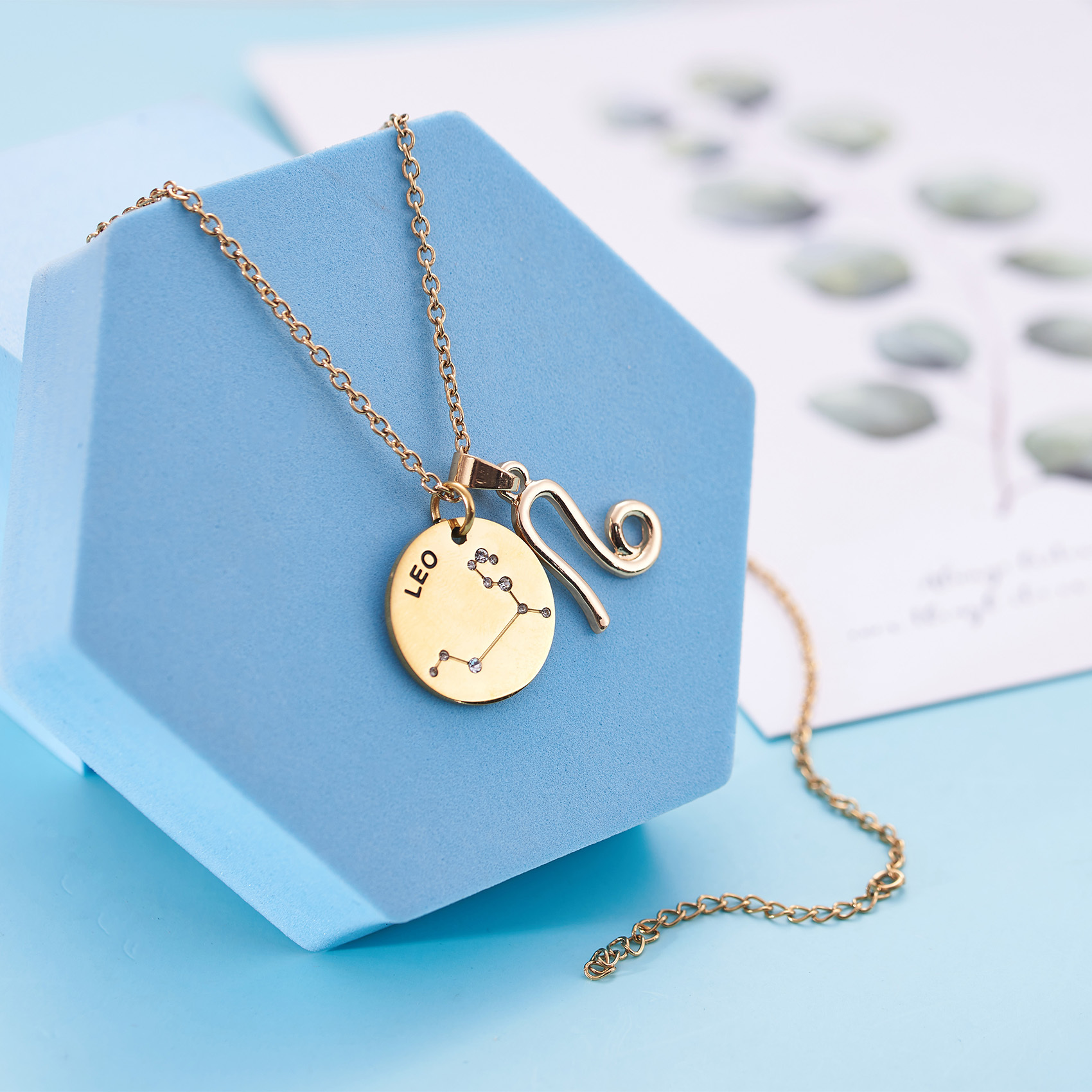 LParkin 12 Constellation Astrology Necklaces Zodiac Gifts Dainty Horoscope Gold Plated Necklace for Women Men Gift Jewelry