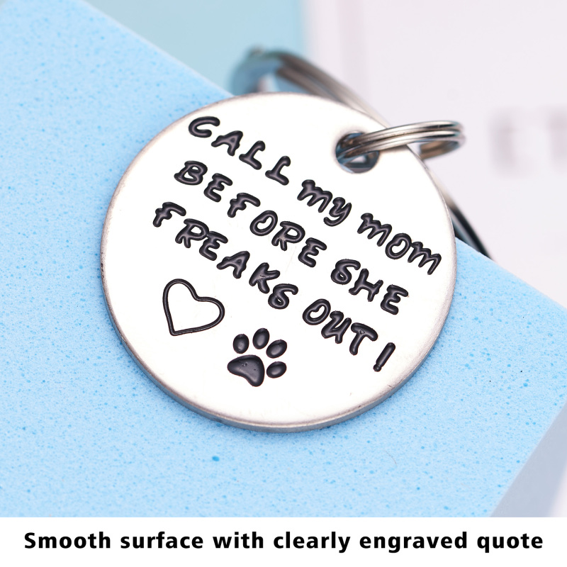 LParkin Call My Mom Before She Freaks Out! - Pet Id Tag - Dog Tag - Cat Tag