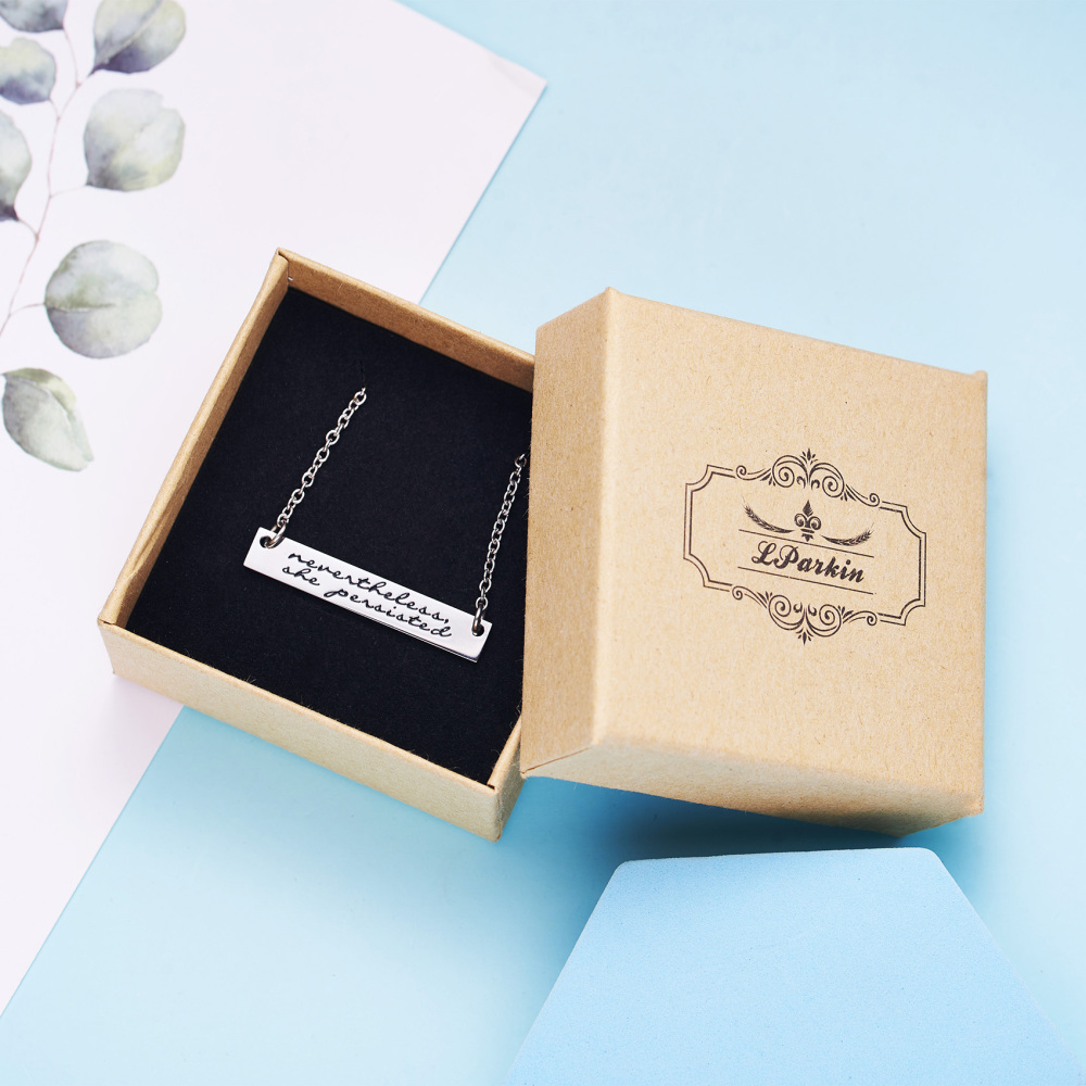 LParkin Nevertheless She Persisted Feminism Feminist Pantsuit Nation Solidarity Unity Political Affirmation Cuff Bracelet/Keychain/Necklace