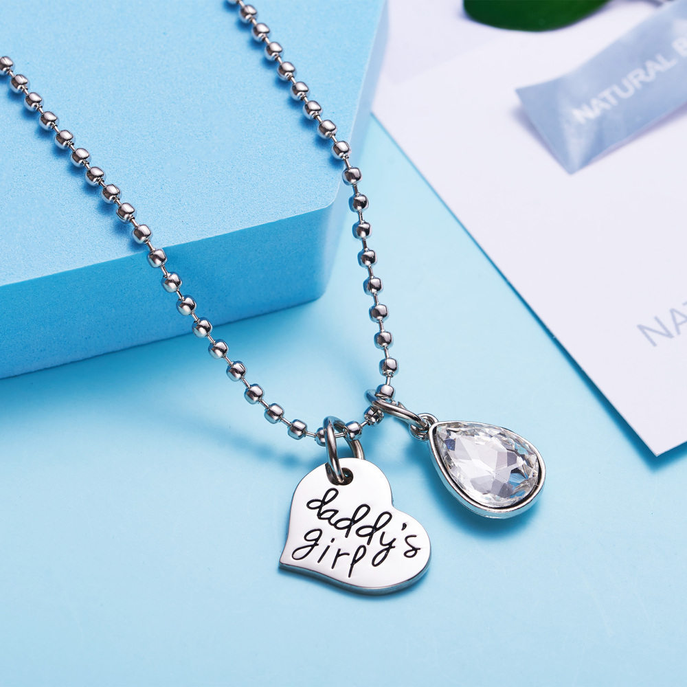 LParkin This Girl Stole My Heart She Calls Me Daddy Keychain Necklace Set Birthstone Daddy Daughter Gifts for Father’s Day