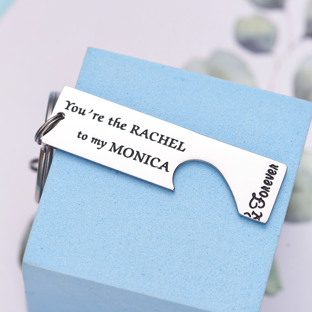 LParkin Monica and Rachel Best Friend Keychain Frienship Friends TV Show - You are The Monica to My Rachel You are The Rachel to My Monica
