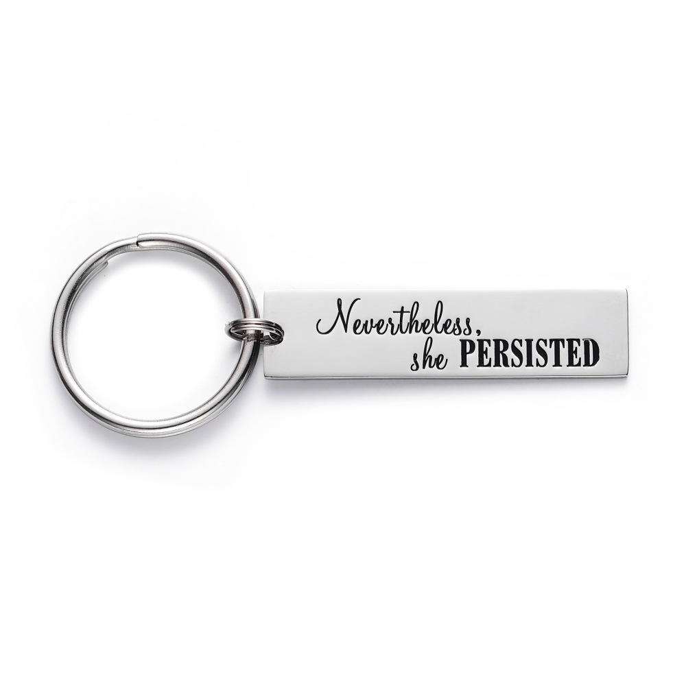 LParkin Nevertheless She Persisted Feminism Feminist Pantsuit Nation Solidarity Unity Political Affirmation Cuff Bracelet/Keychain/Necklace