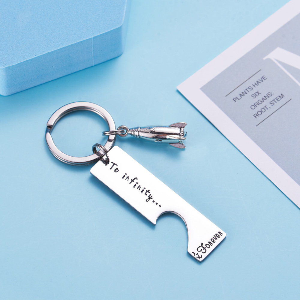LParkin Best Friend Keychain to Infinity and Beyond Couple Keychain to Infinity and Beyond