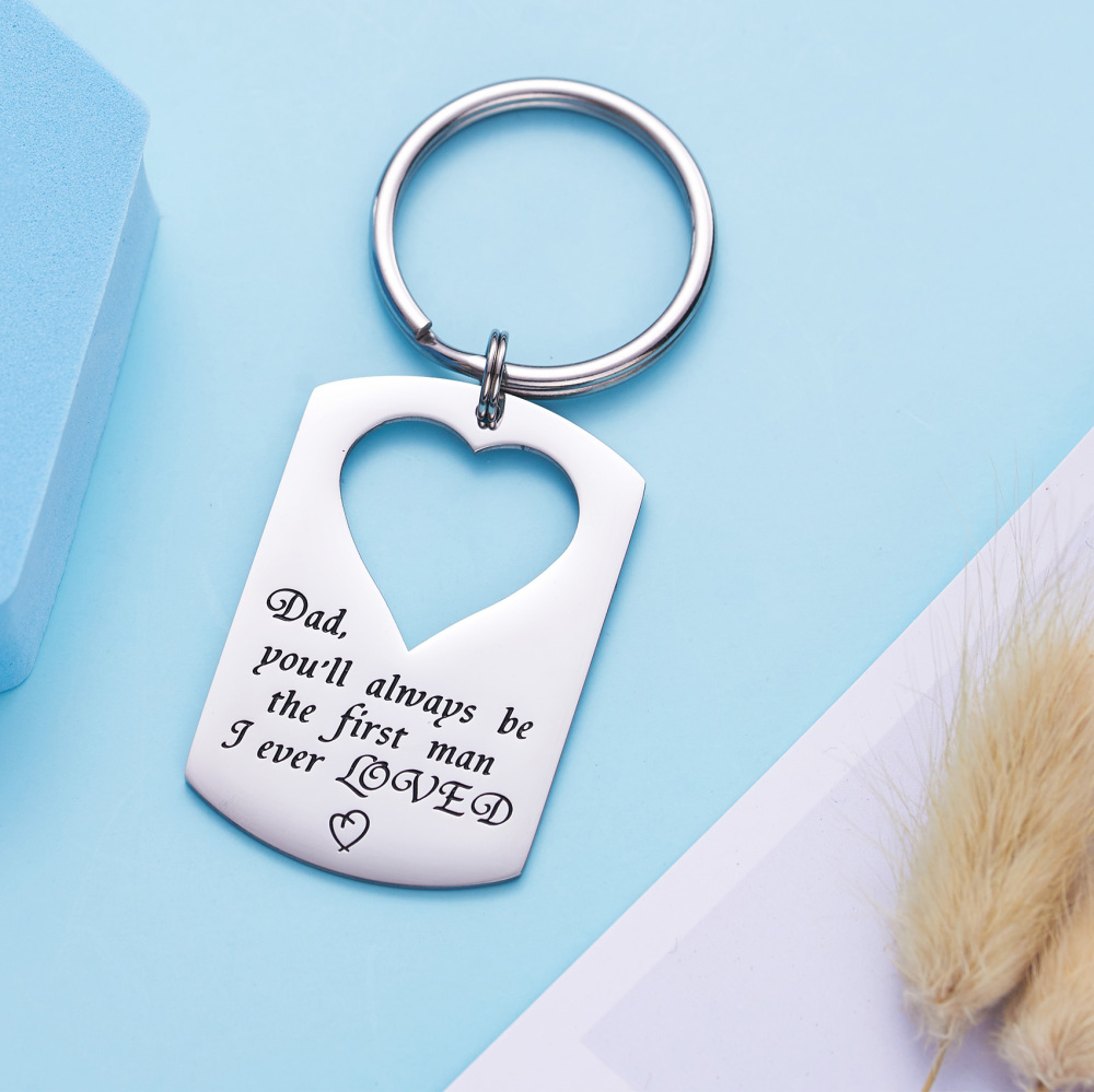 LParkin Dad Daughter Necklace Jewelry  Keychain Set Daddys Girls Necklaces