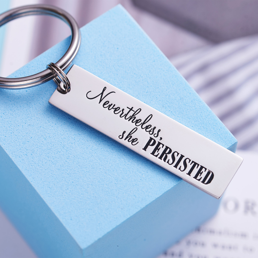 LParkin Nevertheless She Persisted Feminism Feminist Pantsuit Nation Solidarity Unity Political Affirmation Cuff Bracelet/Keychain/Necklace