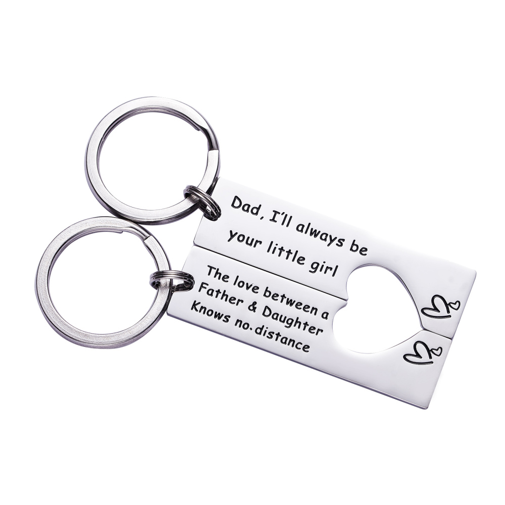 LParkin Father Daughter Keychain Set The Love Between A Father & Daughter Knows No Distance