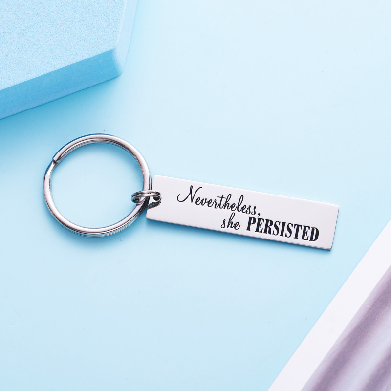 LParkin Nevertheless She Persisted Feminism Feminist Pantsuit Nation Solidarity Unity Political Affirmation Cuff Bracelet/Keychain/Necklace