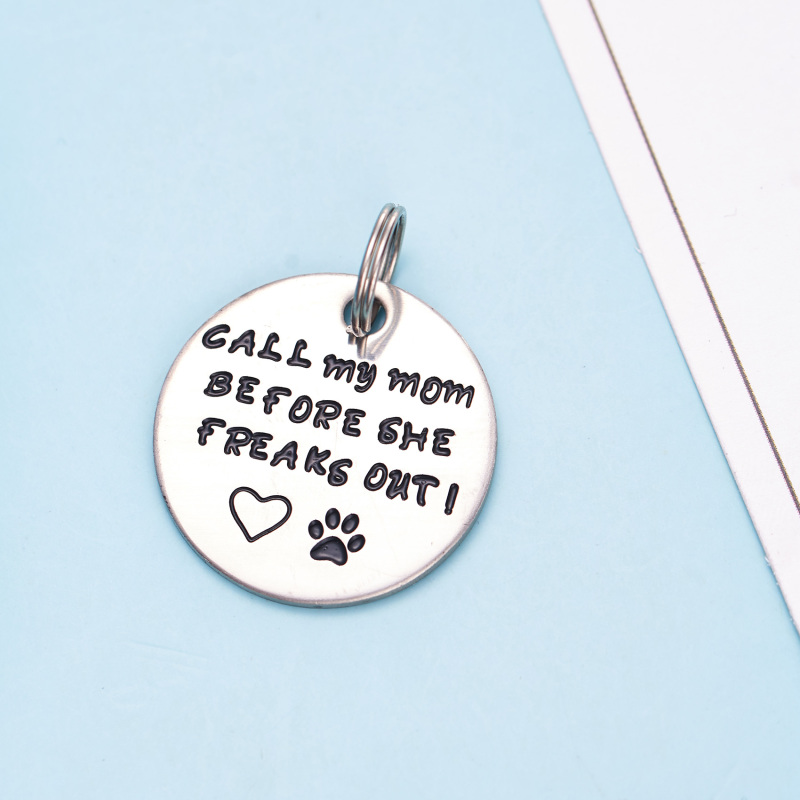 LParkin Call My Mom Before She Freaks Out! - Pet Id Tag - Dog Tag - Cat Tag