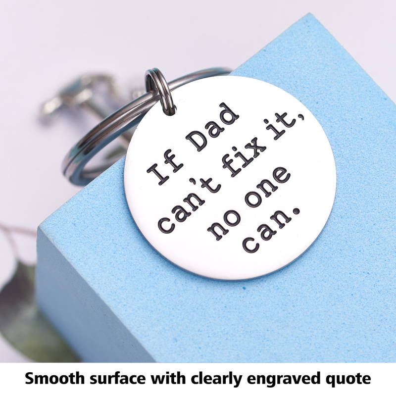 LParkin If Dad Can't fix it no one can Dad Keyring Dad Keychain Wrench Hammer Charm