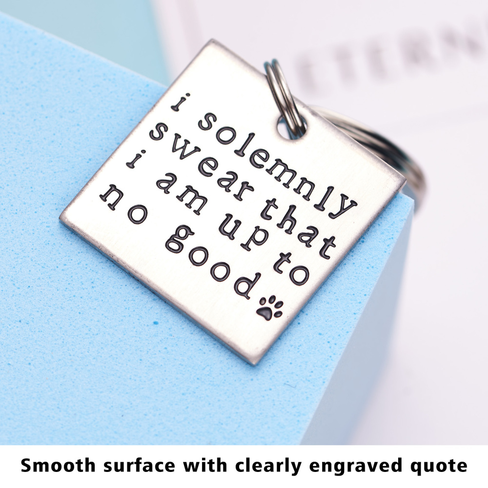 LParkin I Solemnly Swear That I am up to no Good! - Unique Pet Id Tag - Dog Tag - Cat Tag