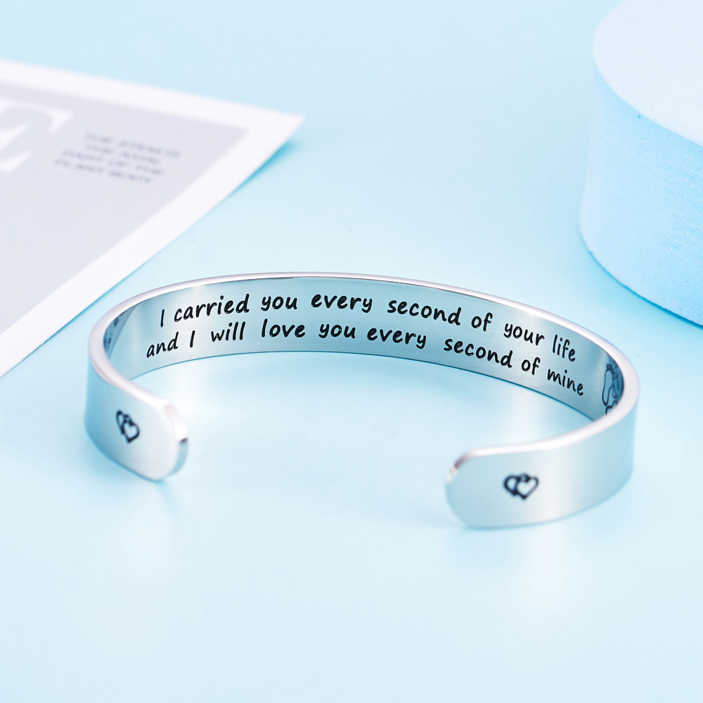 I Carried You Every Second of Your Life Infant Child Loss Memorial Miscarriage Bracelet Remembrance Keepsake