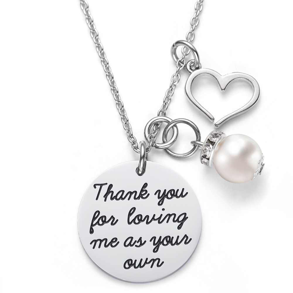 LParkin Thank You for Loving Me As Your Own Necklace Adoption Jewelry Gifts Ideas