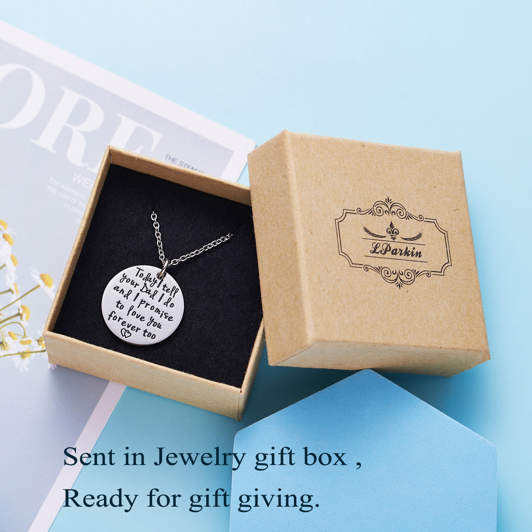 LParkin Stepdaughter Necklace Stepdaughter Wedding Gift from Stepmom Bridal Gift for Daughter