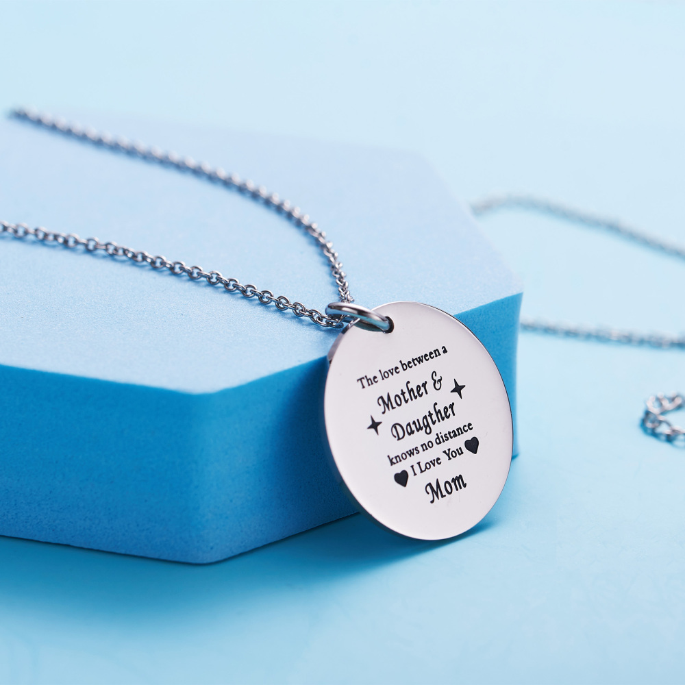 LParkin Mothers Necklace The Love Between A Mother & Daughter Knows No Distance Necklace I Love You Mom Necklaces