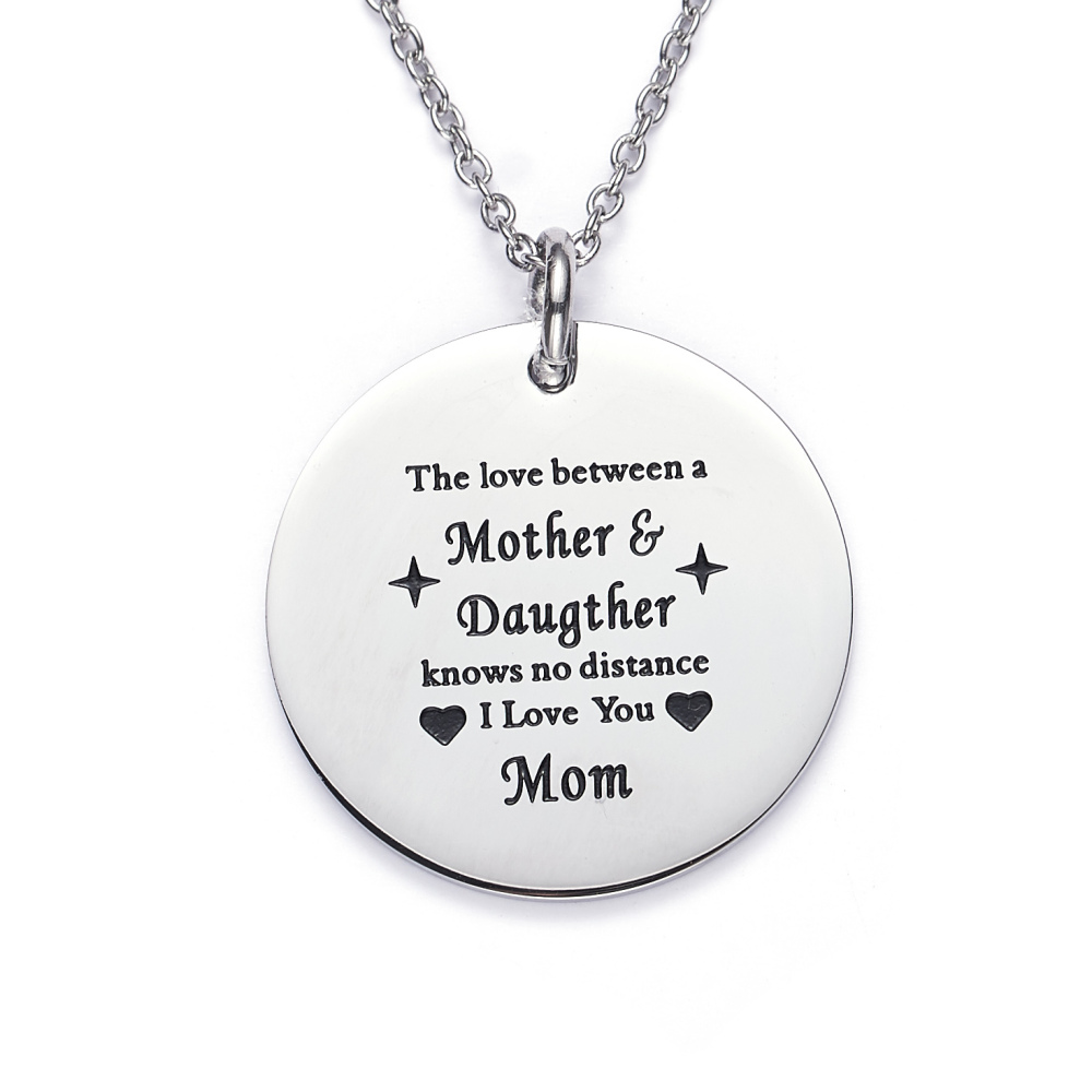 LParkin Mothers Necklace The Love Between A Mother & Daughter Knows No Distance Necklace I Love You Mom Necklaces