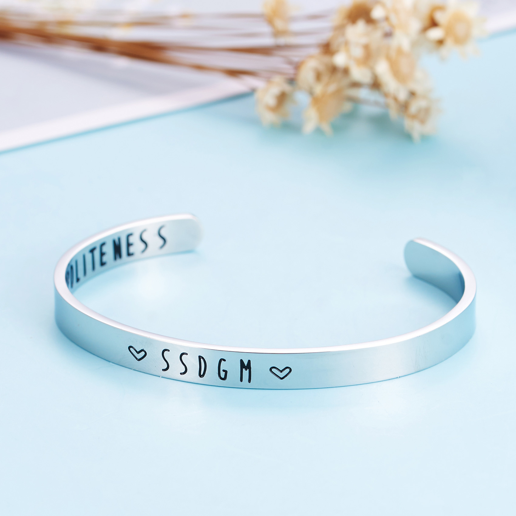 LParkin My Favorite Murder Murderino Stay Sexy Don't Get Murdered Cuff Bracelet Feminist Gift SSDGM True Crime Gift