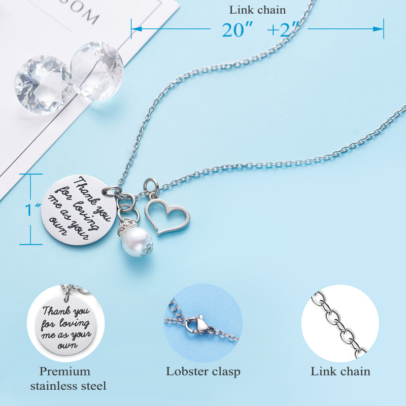 LParkin Thank You for Loving Me As Your Own Necklace Adoption Jewelry Gifts Ideas