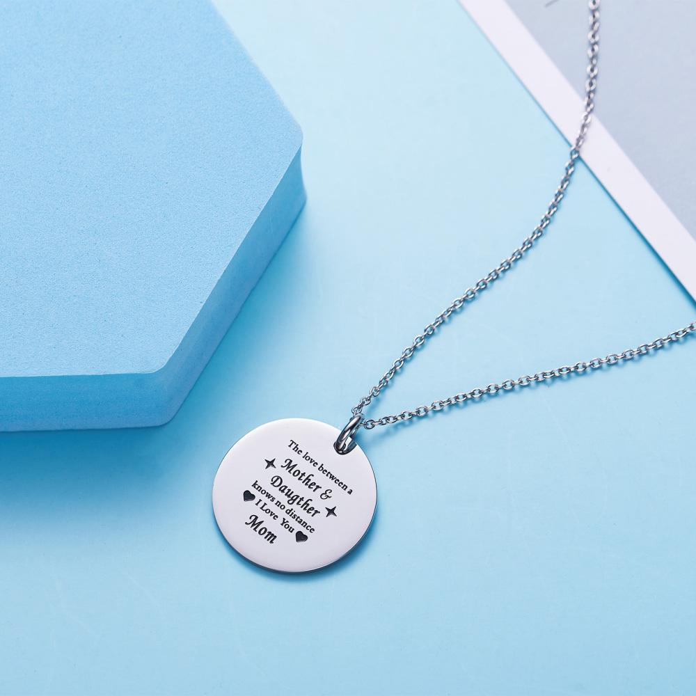 LParkin Mothers Necklace The Love Between A Mother & Daughter Knows No Distance Necklace I Love You Mom Necklaces