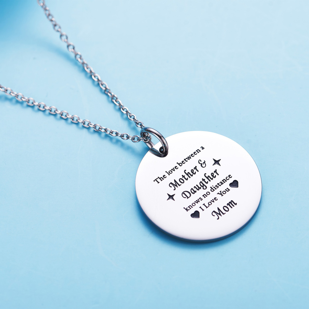 LParkin Mothers Necklace The Love Between A Mother & Daughter Knows No Distance Necklace I Love You Mom Necklaces