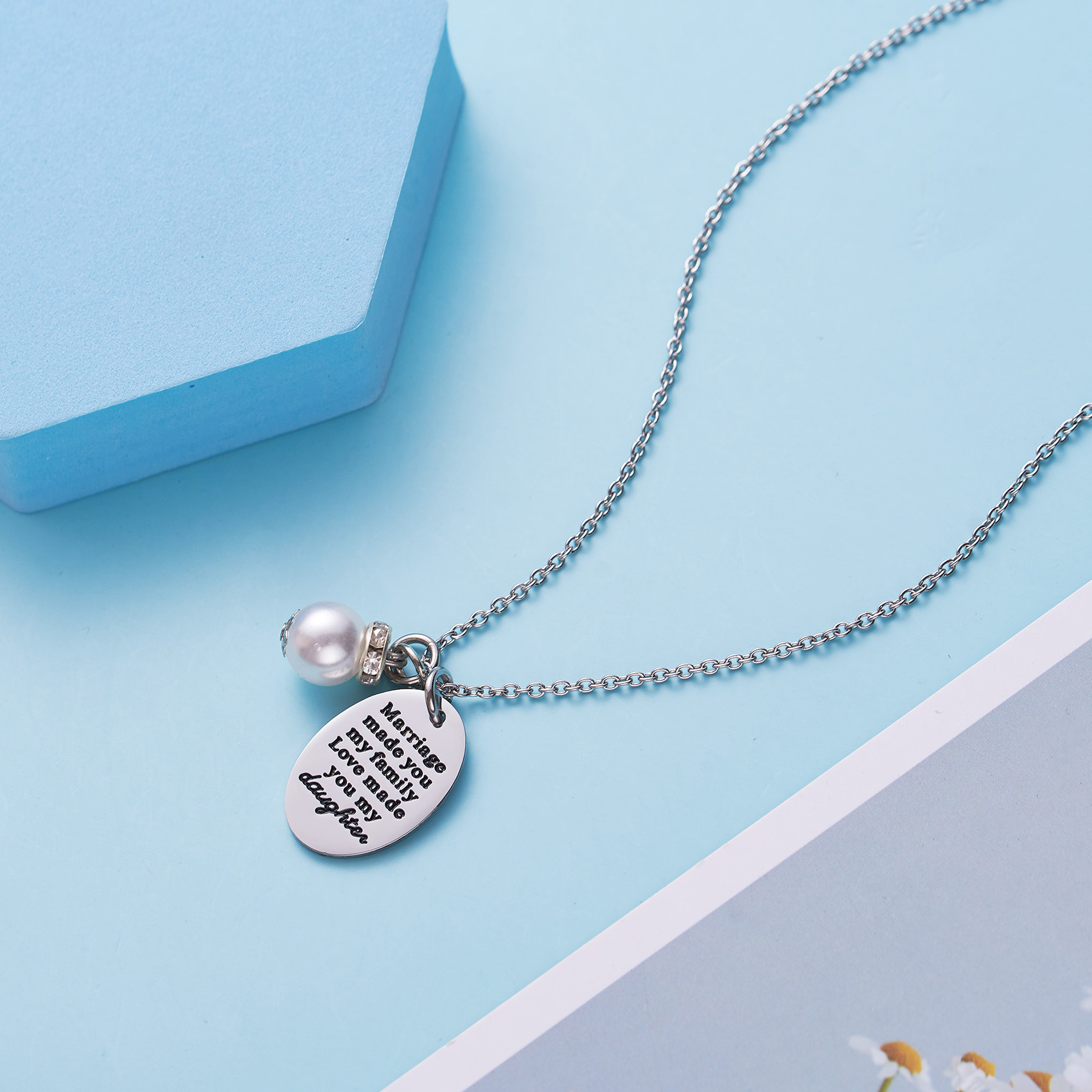 LParkin Stepdaughter Necklace Marriage Made You My Family Love Made You My Daughter Gift for Daughter in Law