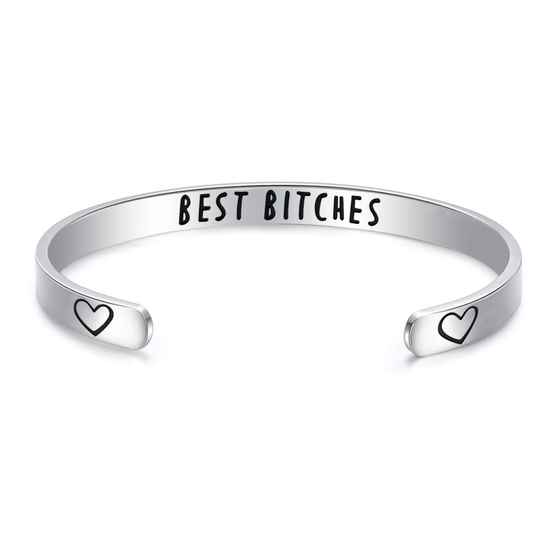 LParkin Friendship Bracelet Stainless Steel Best Bitchs Bracelet