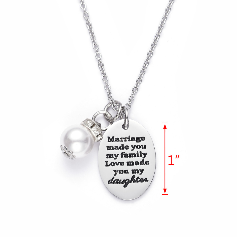 LParkin Stepdaughter Necklace Marriage Made You My Family Love Made You My Daughter Gift for Daughter in Law