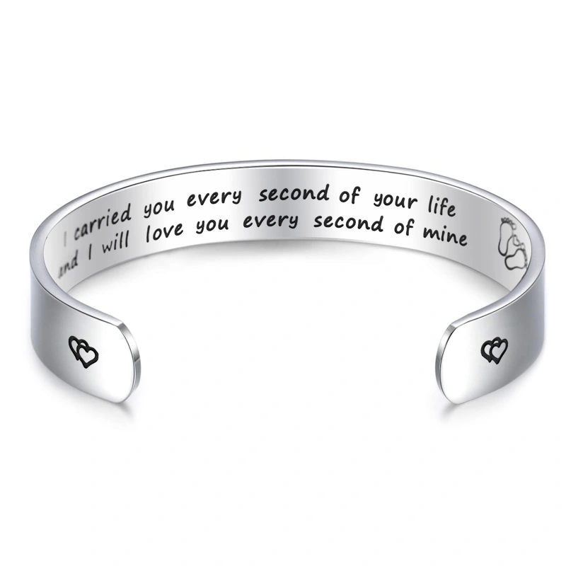 I Carried You Every Second of Your Life Infant Child Loss Memorial Miscarriage Bracelet Remembrance Keepsake