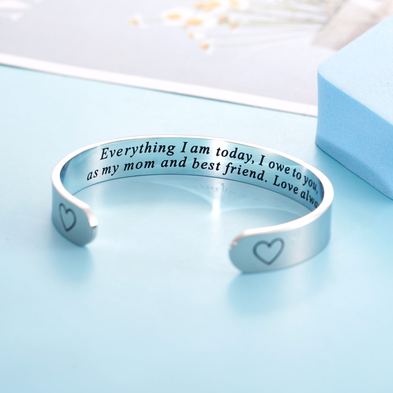 LParkin Mother of The Bride Gift Everything I am Today I Owe to You Cuff Bracelet